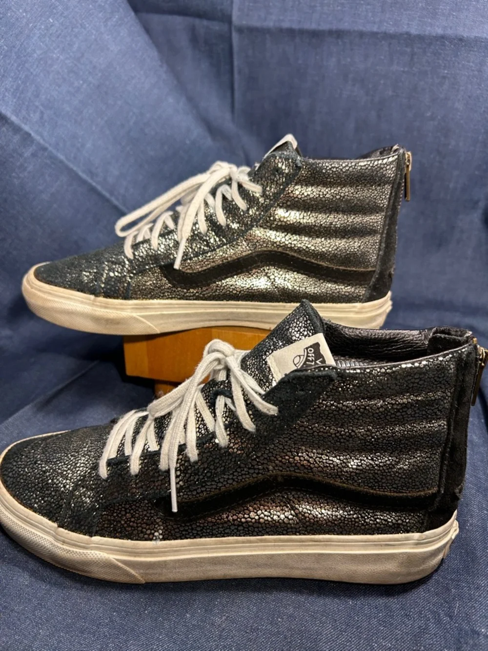 Vans high top skateboard shoes